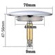 thumbnail image 2 of Bath Stopper, 70 Mm, With Double Seal, Height Adjustable, Universal Bath Stopper, Sink Valve, Hardened Brass With Chrome Finish, 2 of 5