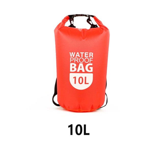 Langgg Sac Sec Extérieur Double Sac à Main Grande Capacité Imperméable Sacs PVC Natation Cyclisme Randonnée Accessoires de Canoë Gris Camo 10L Simple Épaule 1Ensemble
