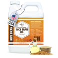 thumbnail image 1 of ACEITE DE SALVADO DE ARROZ ORGÁNICO (16 oz) Premium prensado en frío sin refinar | Aceite de salvado de arroz puro para la fabricación de jabón para el cabello y la piel | Portador de aceites esenci, 1 of 4