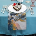 thumbnail image 4 of Nawy Modern Blue Golden Grey Abstract Picture Cloth Napkins for Farmhouse Party Dining Table Decor 2 PCS, 4 of 7