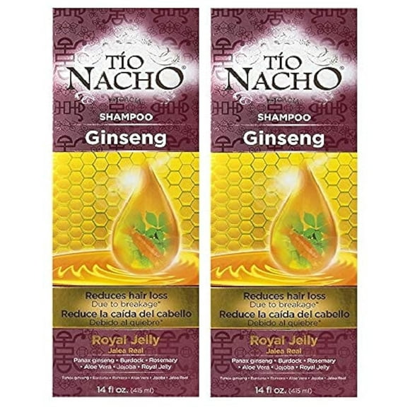 2x Tio Nacho GINSENG Shampoo Royal Jelly Reduce Hair Loss/La Caida Del Cabello