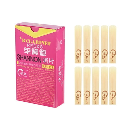 Elementary Bb Clarinet Reeds Strength 3.0 for Beginners, 10pcs/