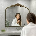 thumbnail image 6 of GODCHAR 20"x32" Decorative Mirror Baroque Arched Vintage Bathroom Wall Mirror, 6 of 9