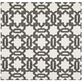 thumbnail image 4 of SAFAVIEH Dhurries Toria Geometric Wool Area Rug, Ivory/Grey, 5' x 8', 4 of 6