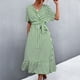 thumbnail image 4 of Vestido largo de verano ANGGREK con cinturón dobladillo suelto a rayas cuello en V, 4 of 6