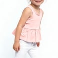 thumbnail image 5 of NAISIBABY Girls Tank Tops with Ruffle, Cotton Crewneck Ultra-Soft Kids Summer Sleeveless Tops Pink 4T, 5 of 5