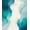 Blue Teal Ivory, Pattern 1, variant on ODIKA Neutral Abstract Grey Watercolor Wave Brushstroke Beige Plush Stain Resistant Low Profile for Dorm Room, Small Living Apartment