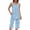 AD-Light Blue, variant on 2 Piece Sets Women's Summer Sleeveless Pleated Tank and Cropped Pants Lounge Outfits Casual Loose Square Neck Tops Star Print Shorts Pajama Set Black L