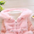 thumbnail image 3 of GYRATEDREAM Toddler Baby Girls Winter Fleece Coat Hooded Snowsuit Thicken Warm Jacket Outwear Overcoat, 3 of 6
