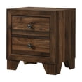 thumbnail image 2 of Solid Wood 2-Drawer Nightstand with Rustic Finish / Store Bedside Necessities, 2 of 2
