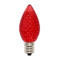thumbnail image 3 of 25 Pack C7 Faceted LED Red Replacement Light Bulbs for Christmas Light Strings, 0.7W LED Vintage Light Bulbs for C7 Outdoor String Lights, Candle Lamps, Night Lights, E12 Candelabra Base, 3 of 5