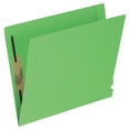 thumbnail image 2 of Colored Reinforced End Tab Fasteners Folders, Straight Tab, Letter Size, Green, 50/Box, 2 of 2