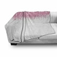 thumbnail image 3 of Pink Soft Flannel Fleece Blanket, Field Farm Life Inspired Scene Cut into Half with Bushes and Wheat Art Print, Cozy Plush for Indoor and Outdoor Use, 70" x 90", Hot Pink and White, by Ambesonne, 3 of 6