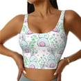 thumbnail image 2 of Uemuo Rabbit Back View Pattern Women's Sports Bra - High Impact Support, Breathable, and Comfortable Athletic Bra for Running, Yoga, and Workouts, 2 of 9