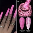 thumbnail image 1 of Bamboohart Vernis Gel Réfléchissant Fluorescent Rose 7 ml, Paillettes, Néon, Semi-Permanent, UV LED, Vernis Gel pour Nail Art, Manucure, 1 of 9