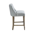 thumbnail image 3 of 25" Upholstered Counter Stool In Blue , Turned Wood Legs, For Added Protection, Elegant Dining Chair, Assembly Required With Seat - Solid Legs Enhanced Protection, 3 of 4