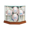thumbnail image 1 of Perfect Cases 4BSB-W Octagon 4 Baseball Display Case, Walnut, 1 of 1