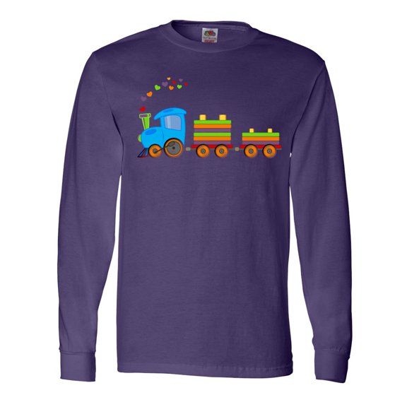 Inktastic Colorful Toy Train Long Sleeve T-Shirt