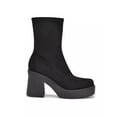 thumbnail image 3 of Nine West Gerri2 Black1 Suede Chunky Block Heel Squared Toe Ankle Platform Boots (Black Suede, 12), 3 of 6