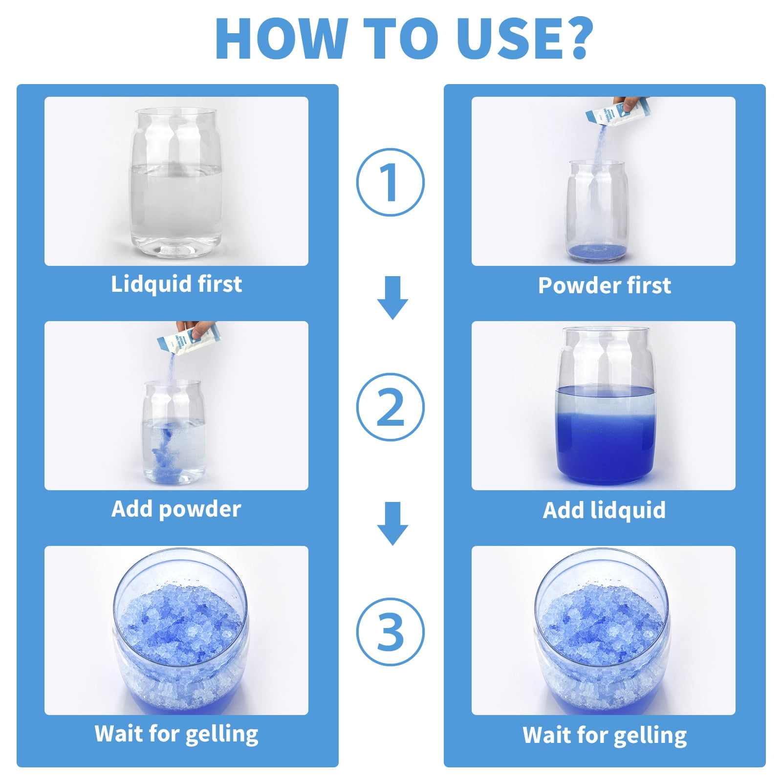 Poesie Portable Toilet Absorbent Urine Powder Liquid Waste Gel for Outdoor 25packs