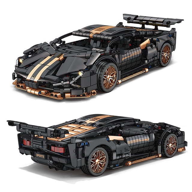 Modelo de juguete deportivo Rambo 1:14 compatible con bloques de construcción ensamblados Taurus negro