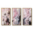 thumbnail image 2 of Designart "Solid Marble Artistry III" Abstract Marble Framed Wall Art Set Of 3 - Pink Marble Frame Gallery Wall Set For Home Decor, 2 of 6