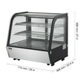 thumbnail image 6 of VEVOR Refrigerated Display Case, 4.2 Cu.Ft./115L Countertop Pastry Display Case, 2-Tier Commercial Display Refrigerator with LED Lighting, TURBO Cooling, Frost-Free Air-Cooling, for Bakery, 6 of 9