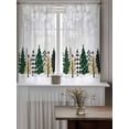 thumbnail image 4 of Christmas Tree Curtains 54 Inch Length,Sheer Curtains for Bedroom Living Room Window Merry Christmas Grey Xmas Tree Winter Snowflake Voile Drapes Kitchen Curtains Small Half Window 42"x54" 2 Panels, 4 of 7