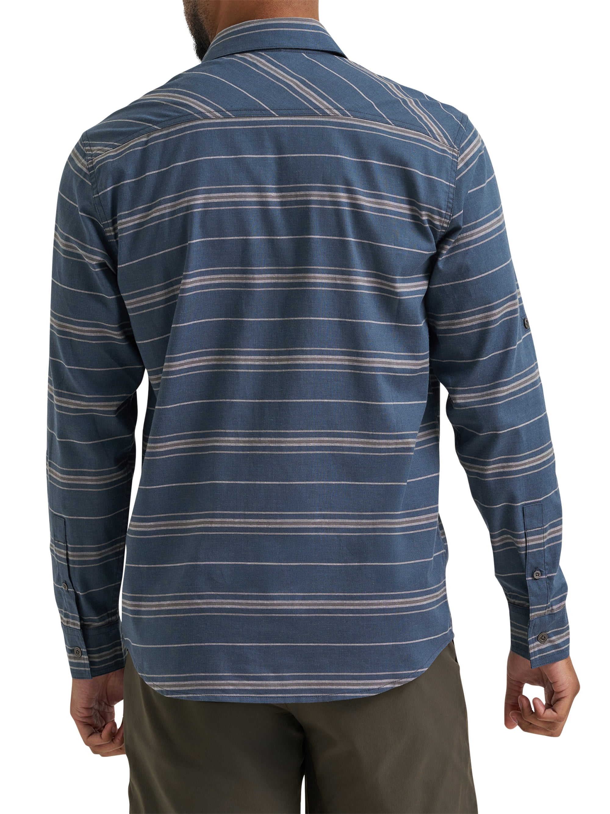 Wrangler Mens Long Sleeve Outdoor Single Pocket Shirt, Sizes S-3XL