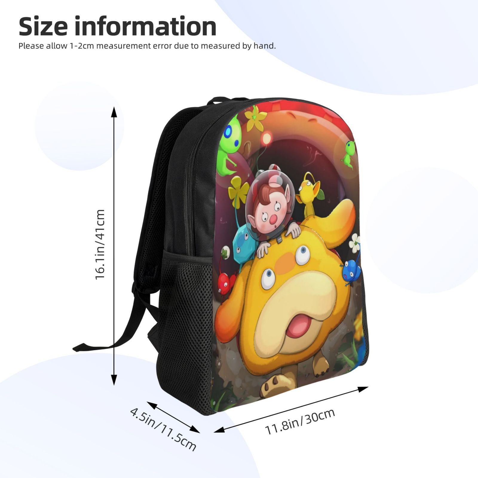 Pikmin Backpack Cute Anime Large Capacity Multifunction