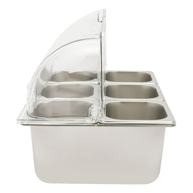 Stainless steel ice cream container