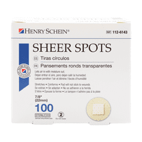 Henry Schein Adhesive Sheer Spot Bandage 7/8" - 100 Per Box