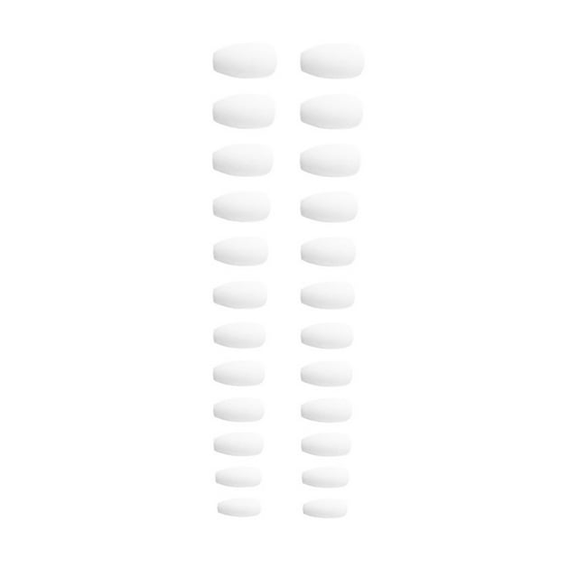 Langgg 1 Set Press on Nails Coffin Solid Color Detachable Extension Long Artificial Matte Wraps Full Cover Ballerina Salon DIY Type 2