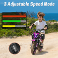 thumbnail image 5 of TOKTOO 36V Electric Dirt Bike for Kids, Peak 700W Kids Electric Dirt Bike, Gift for Boys Girls Aged 4-10Y, 3 Speed Modes, Max 15.5 MPH,13.7 Miles Long Range, 3 Headlight Modes, Pink, 5 of 10