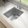 thumbnail image 2 of Sinber  Undermount Single Bowl 304 Stainless Steel Kitchen Sink 16" x 18" x 8"(Sink Only) - Silver, 2 of 5