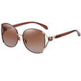 thumbnail image 2 of Gafas de terre ligeras para mujer con montura grande, gafas de terre clásicas de gran tamaño para mujer, protección viajes, accesorios para fotografía, marrón Yinane Gafas de mujer, 2 of 4