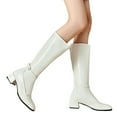 thumbnail image 6 of YLYL Women Block Heel Knee High Boots Zip up Disco Dress Party Tall Boots, 6 of 8