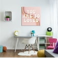 thumbnail image 2 of Stupell Industries You Are So Loved Phrase Retro Curved Rainbow, 30 x 30, Design by Daphne Polselli, 2 of 5