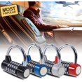 thumbnail image 4 of Resettable 4-Digit Combination Lock for Gym Locker, Outdoor, Fence, Gazebo, Garage Door (Blue), 4 of 4