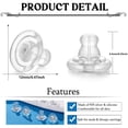 thumbnail image 4 of Pendientes Moconar de silicona plateada para adultos, 4 of 7
