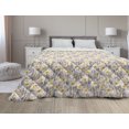 thumbnail image 1 of Floral Down Alternative Comforter, Monochrome Strawberries and Flowers in Cheerful Summer Tones Pattern, Microfiber Quilt for All Season, 5 Sizes, Dark Pink Earth Yellow, by Ambesonne, 1 of 3