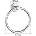 thumbnail image 7 of RUseeN Sliver Towel Ring 2 Pack, SUS304 Stainless Steel Hand Towel Holder for Bathroom Kitchen, Modern Style Towel Hanger, Thicken Ring Towel Holder, Towel Rack Round Wall Mounted, 7 of 7