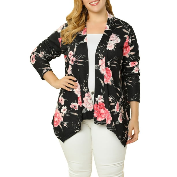 leopard plus size cardigan