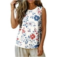 thumbnail image 6 of Vetsdori Womens Summer Tank Tops Sleeveless Work Shirts July 4th Red White and Blue Casual Independence Day Camisole Patriotic Tops for Women Undershirts, 6 of 6