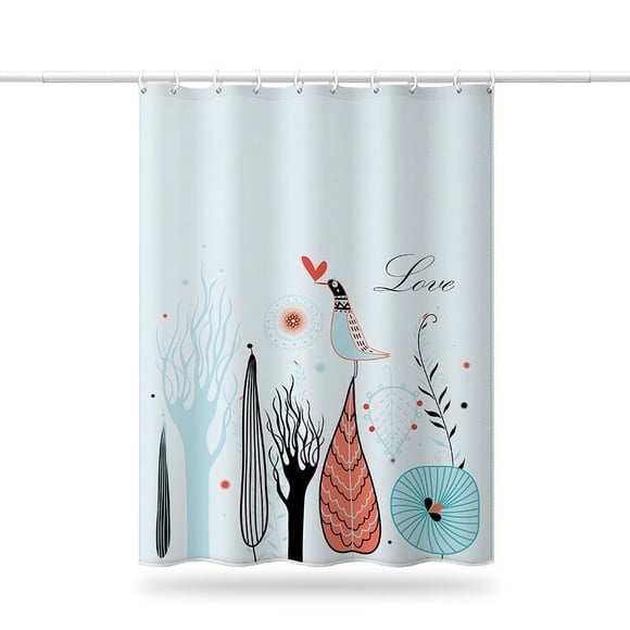 Cartoon print shower curtain waterproof