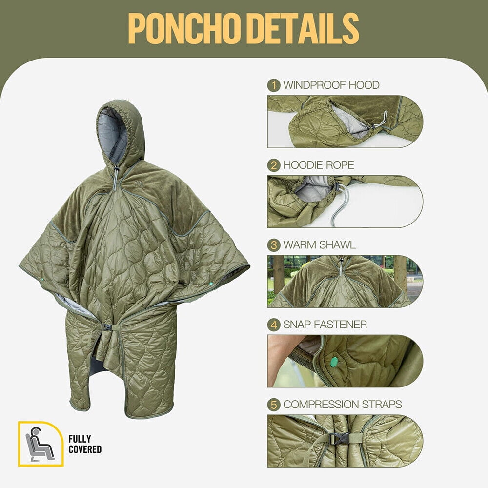 Multifunctional Sleeping Bag Wearable Quilt 3 Seasons Suitable for 1 Person