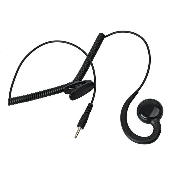 HYS 2.5mm Listen Only Tactical Soft Rubber C Shape Earhook Law Enforcement Earpiece