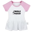 thumbnail image 1 of Treble Maker Funny Dresses For Baby, Newborn Babies Skirts, Infant Princess Dress, 0-24M Kids Graphic Clothes (Pink Raglan Dresses, 0-6 Months), 1 of 4