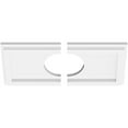 thumbnail image 2 of 14"W x 7"H x 4"ID x 4 3/4"C x 1"P Rectangle Architectural Grade PVC Contemporary Ceiling Medallion, Two Piece, 2 of 11