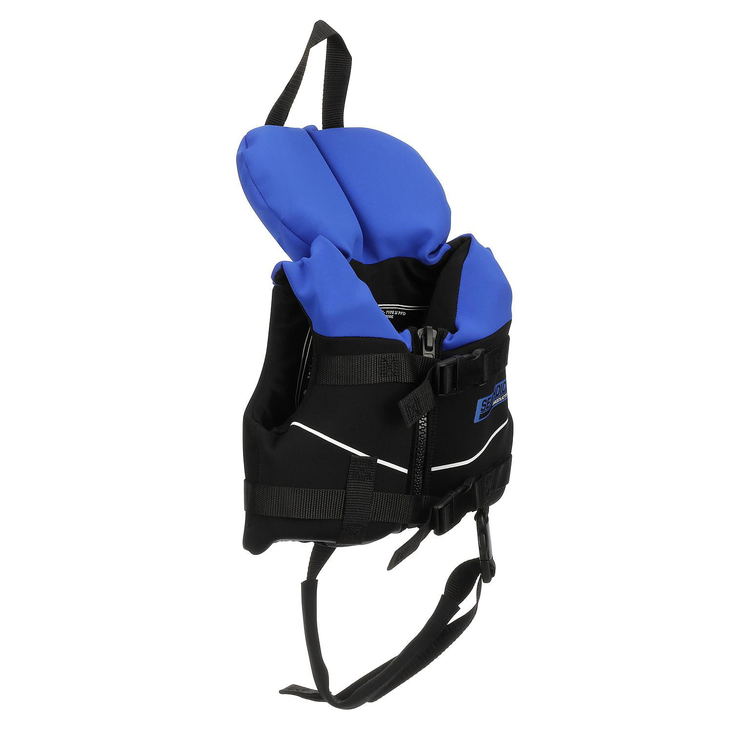 Seachoice Neoprene Multi-Sport Vest, Blue/Black, Infant Size Up to 30 Lbs., Coast Guard Type II